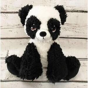 BUILD-A-BEAR Panda Bear Plush 15" Black White Kawaii Eyes Stuffed Animal BABW